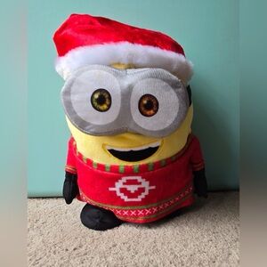 Minion Bob Animated Plush 10in  Sings We Wish You A Merry Christmas